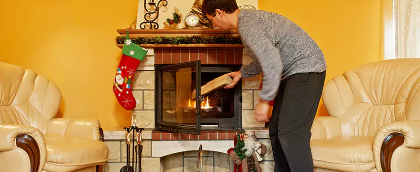 Rusted Metal Fireplace Restoration in Westlake, Ohio